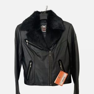 NEW HARLEY DAVIDSON LEATHER JACKET STARLET FUR WOMENS M NWT SUPER SOFT LEATHER